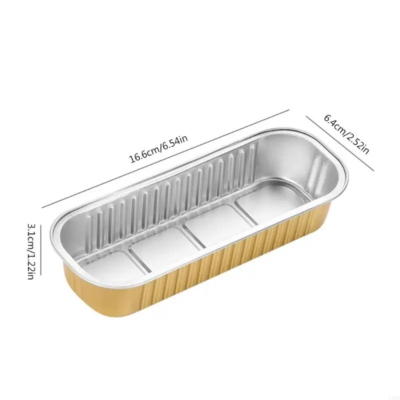 A3PA 5 Pieces Tin Foil Boxes Foil Baking Pans Tin Trays Barbecue Boxes