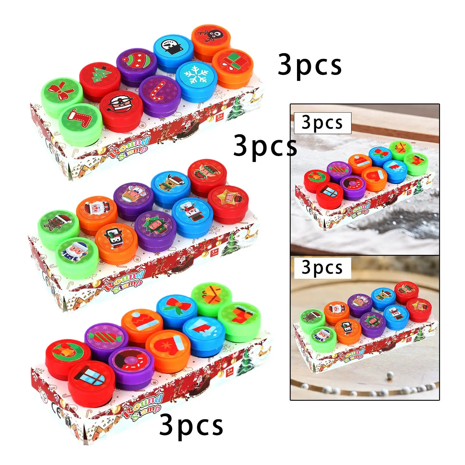 30 Pieces Christmas Stamps Xmas Stamps Decorative Funny Accessories DIY Craft