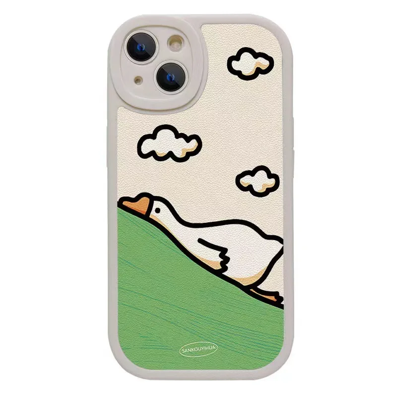 Simpatica Custodia Paralizzata Per Telefono Anatra Per Iphone14Pro X Xr Xmax Cover Posteriori Per Iphone 15 Pro Max 14 Plus 13 12 11 Pro Max Soft Fund