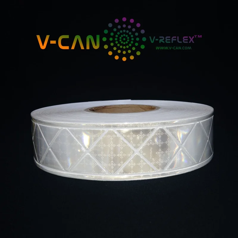 맞춤형 제품 V-Reflexite 글로스 PVC 반사 테이프, 하이 비스 재킷, 안전 착용, EN ISO 20471