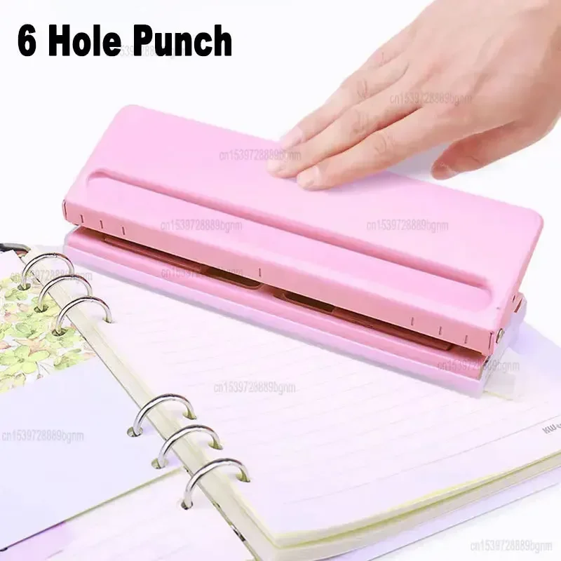 

Hole Leaf School Diary Punch Adjustable Metal DIY Notebook Scrapbook Paper Puncher Office Binding Loose 6 For