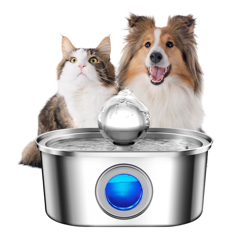 Cat Fountain Ofat Home Stainless Steel Pet Water Fountain For Cats