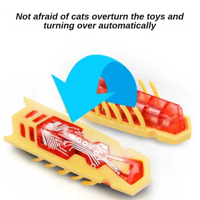 Funny Electric Bugs Catnip Toy Automatic Tunnel Mini Robot Bug Vibration Insect Toys For Cats Battery Operated Cockroach Ladybug 4