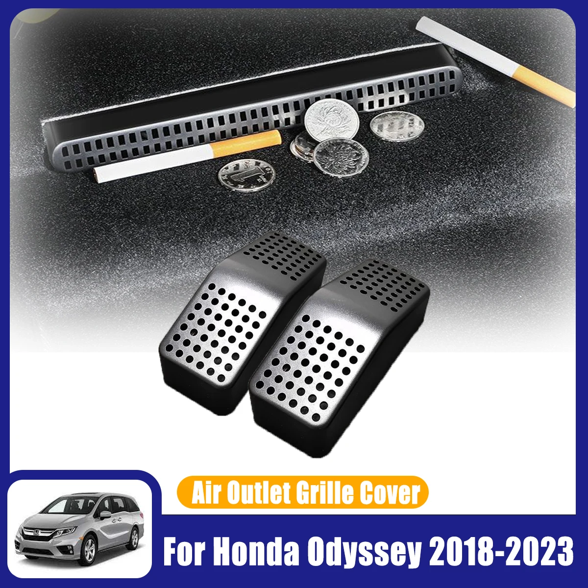 

For Honda Odyssey 2018-2023 2019 2020 2021 Car Accessories Under-Seat Air Vent Outlet Covers Protectors Anti Debris Dust Mesh