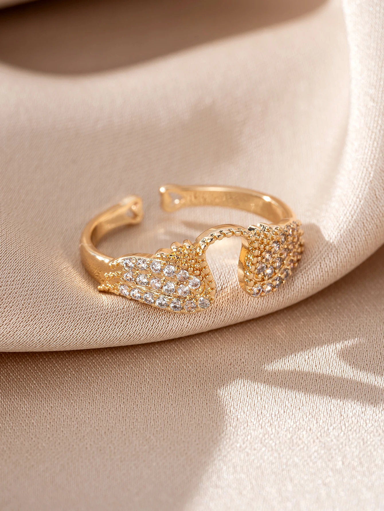 Zircon Ladies Ring with Shiny Material, for Women