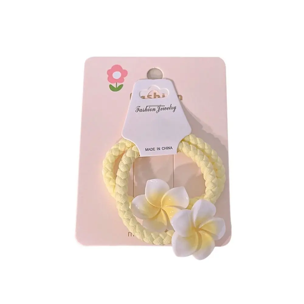 Hair Rope Plumeria Flower Hair Clip Hair Accessories Traditional Egg Flower BB Clip Yellow Hair Ornaments Flower Barrette Gift