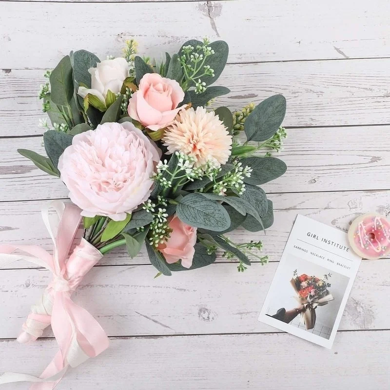 5 Stück künstliche Blumen Eukalyptus blätter gefälschte Pflanze für Wohnkultur Ehe Hochzeit Dekoration DIY Vase Girlande Geschenk zubehör – Detail 15