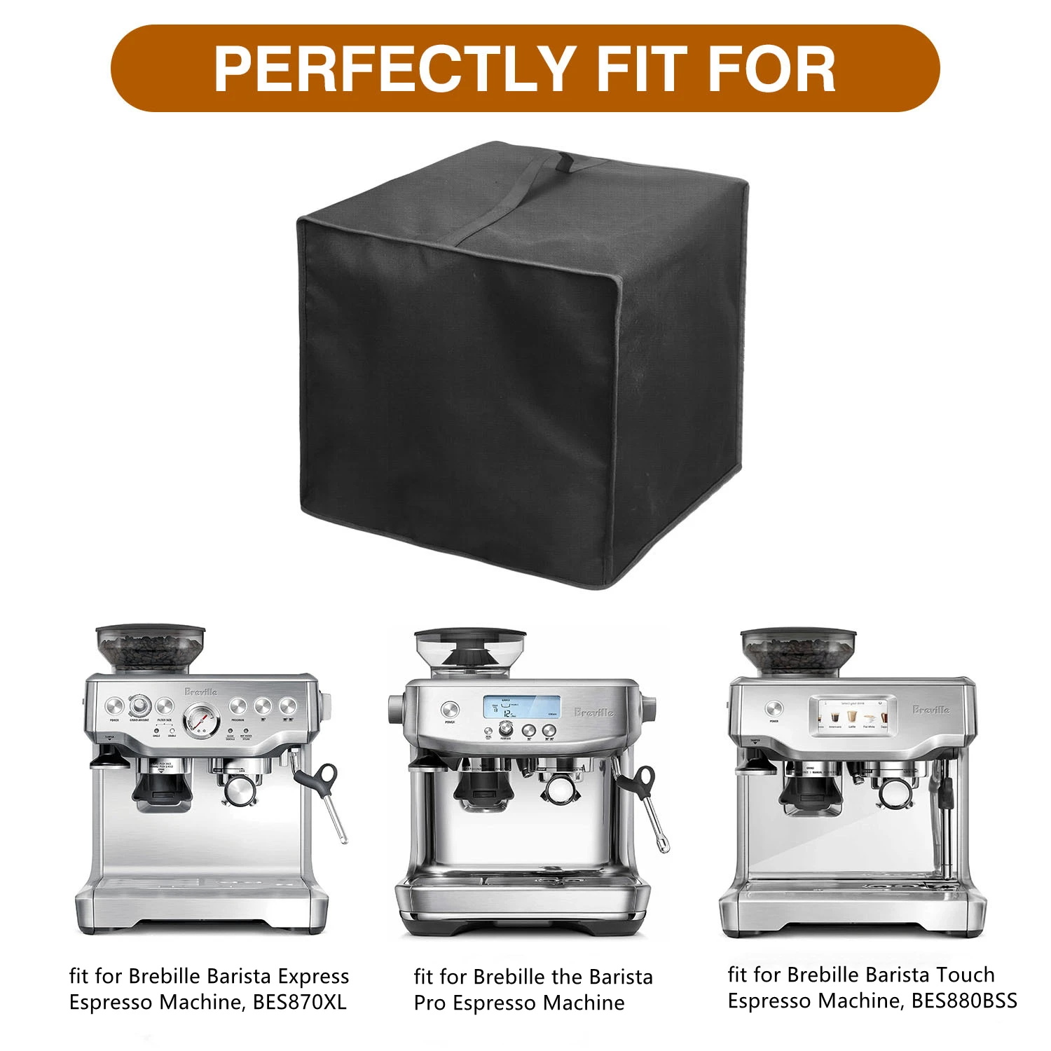 Coffee Maker Cover Dustproof Waterproof Coffee Machine Dust Cover for Brebille Barista Espresso Machine BES870XL BES880BSS