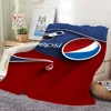 Fashion P-pepsi C-cola Logo Blanket Skin friendly comfort warm soft plush blanket suitable sofa living room office bedroom 4