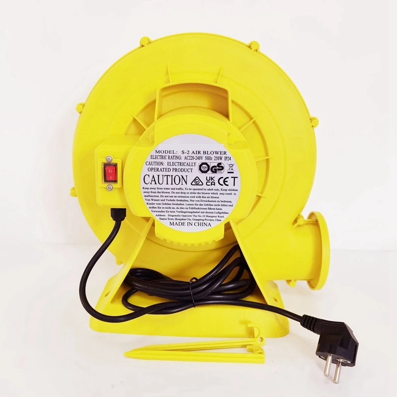 250W Air Model Blower Dust Exhaust Electric Blower Household Cartoon Toy Inflatable Model UK Plug