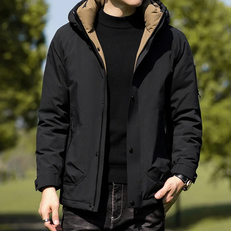 thumbnail image 1 of Ropa de diseñador para hombre, chaqueta de invierno con capucha de lujo para hombre, chaqueta acolchada impermeable con relleno de plumón de pato para hombre, abrigo para hombre, 1 of 4