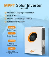 Invertisseur solaire hybride Jsdsolar 12KW 48V double MPPT 160A Wifi Smart BMS, système de stockage d'énergie photovoltaïque hors réseau pour la maison 2
