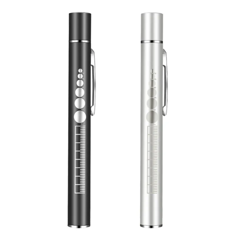 Led light, portable flashlight Medical Flashlight Lanterna With Pupil Gauge LED Pen Light Torch Lamp Outdoor Camping Work Light For Doctor Nurse Diagnostic