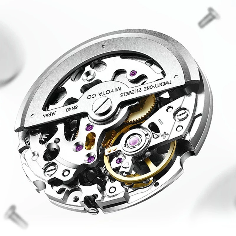 LINGKE Brand Men New MIYOTA Movement Mechanical Watch Sapphire Tourbillon Wristwatch Waterproof Sport Automatic Watches Man