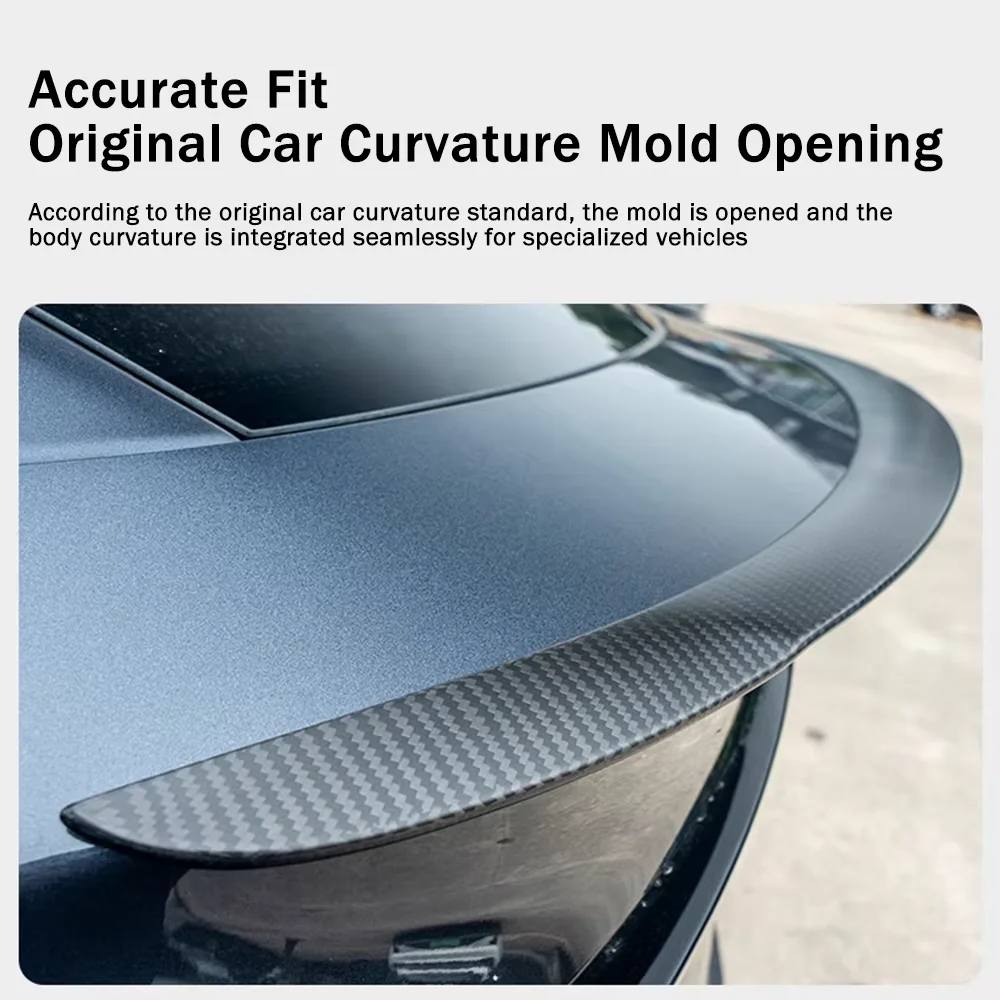 For Tesla Model Y Juniper Spoiler Real Carbon Fiber Performance Version Rear Trunk Wing Modification 2025 2026 Car Accessories