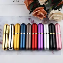 1PC 6ml Perfume Spray Bottle Portable Refillable Glass Bottle Empty Cosmetic Containers Travel Aluminum Perfume Atomizer