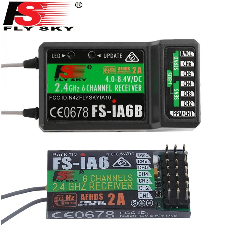 FlySky Original 2,4 GHz 6CH RC AFHDS FS IA6, IA6B Empfänger 2,4G 6 Kanal FLY SKY Kunststoff für DIY FPV RC Flugzeug Sundrone
