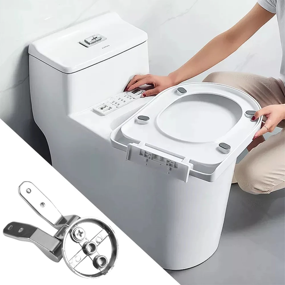 Toilet Lid Hinges WC Hinge Premium Universal Durable Bolts Screw Fittings Toilet Replacement Part Flush Cover