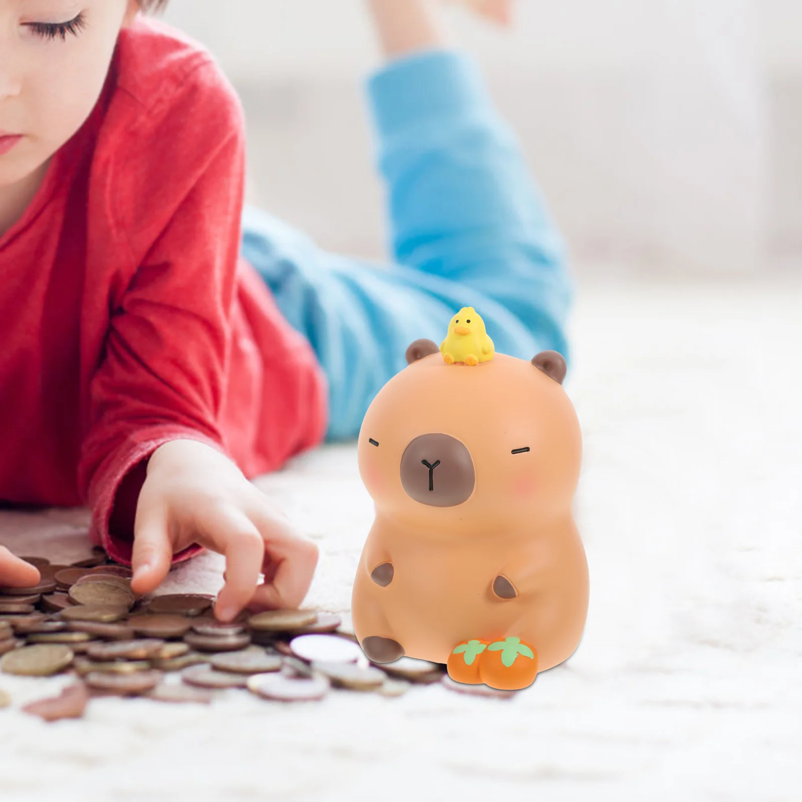 Capybara Piggy Bank Vinyl Saving Box Animal Shaped Money Pot Kids Clear Banks Children Decorative Storage Home Decor 1Pc piggy bank