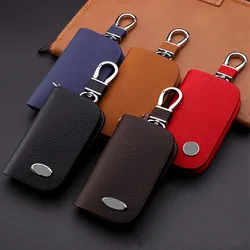 Luxurious Genuine Leather Car Key Holder and Wallet - Red (For Renault)
