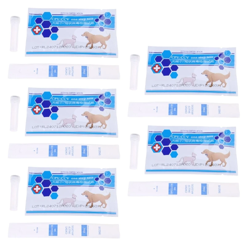 Canine Parvovirus/Canine Coronaviruses Test Dogs Cats Easy and Effective Test Pet Card for Clinic Use Convenient