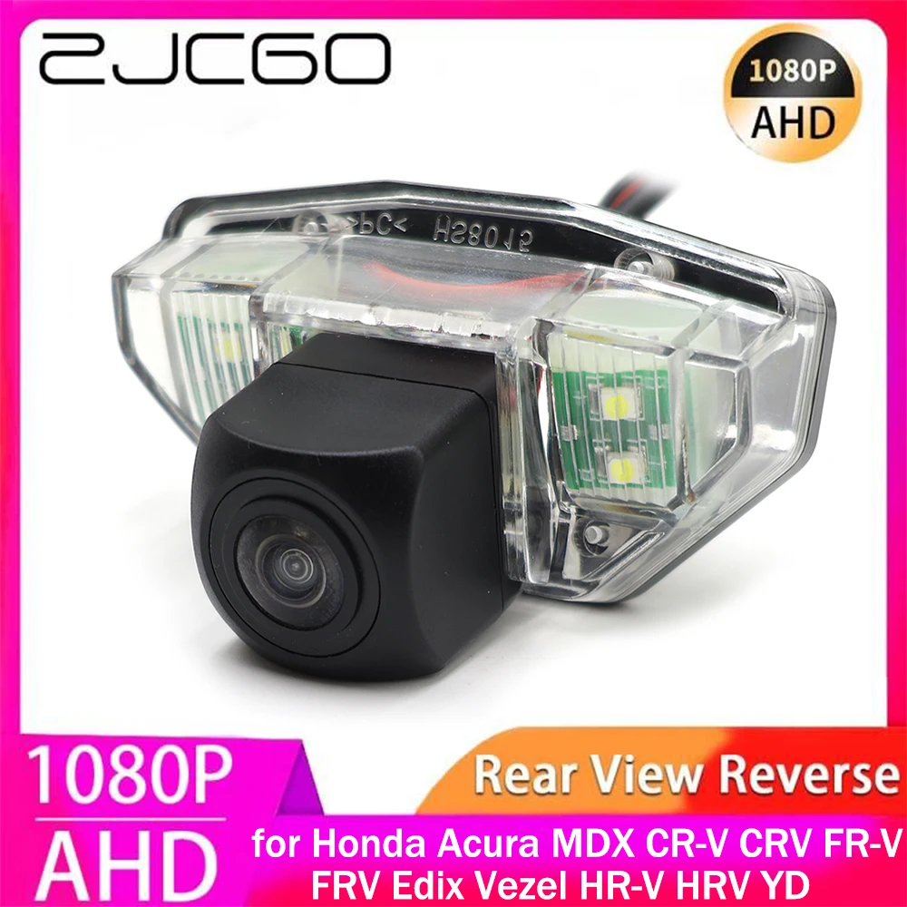 

ZJCGO AHD 1080P Parking Reserve Back up Car Rear View Camera for Honda Acura MDX CR-V CRV FR-V FRV Edix Vezel HR-V HRV YD