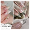 BORN PRETTY 15ml Clear Non Stick Hand Extension Gel Nail Polish for 3D Shaping Nail Art Solid Milky Jelly Hard Gel for Fake Nail 4