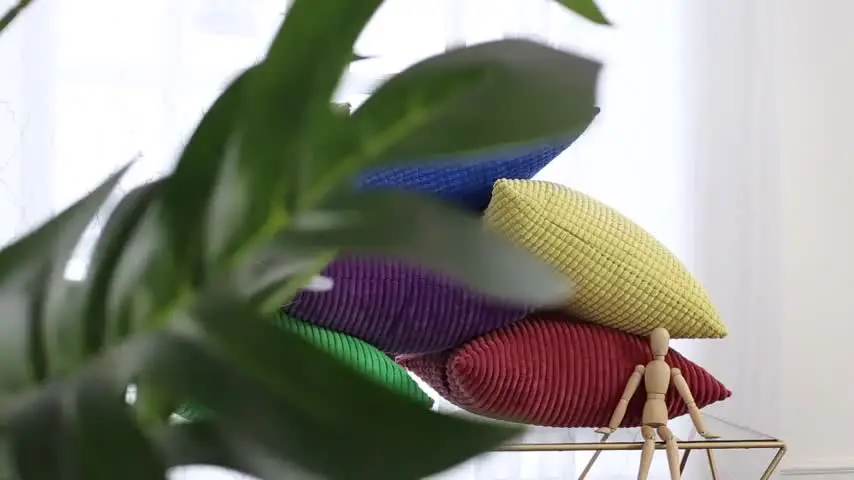 Чехол для подушки декоративная наволочка в скандинавском стиле вельветовая