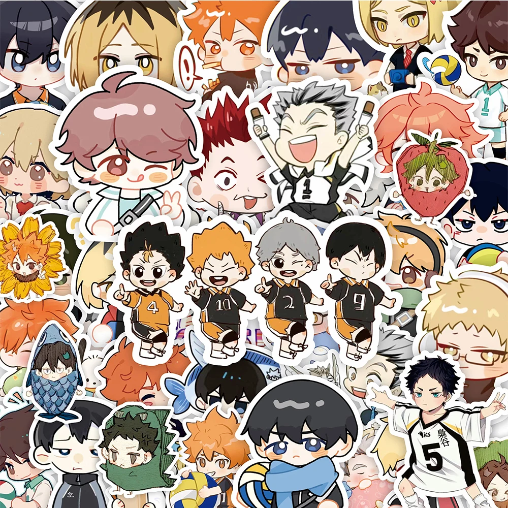 50 Haikyuu !! Pack D’autocollants En Vinyle Anime De Jeu