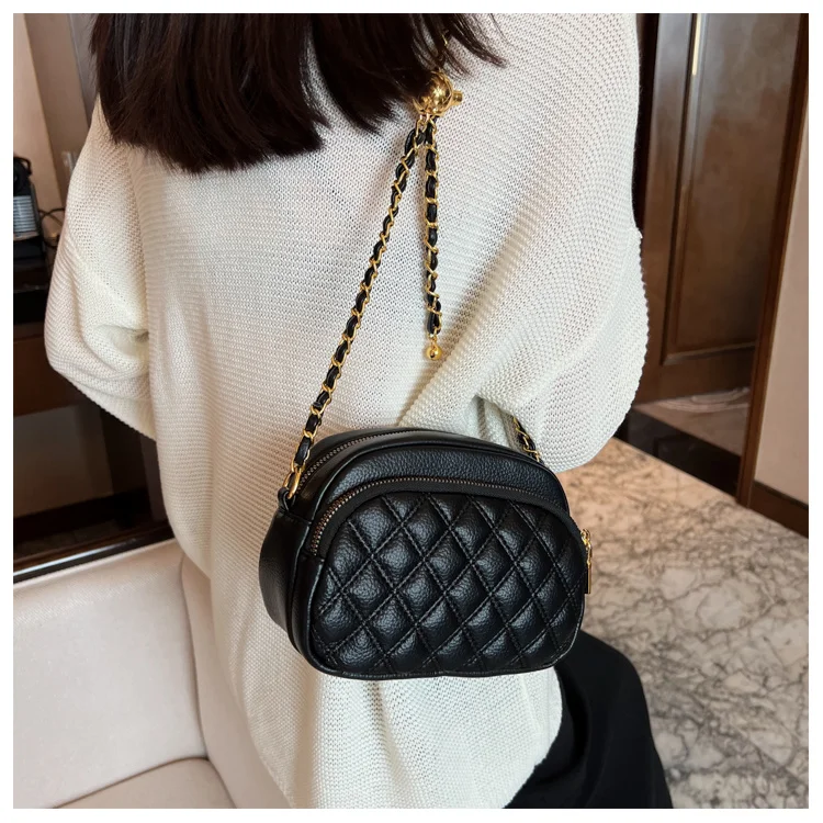 Casual Messenger High-luxury Shoulder Hand-held Bag Texture Metal Chain  Leather Suitable for Matching Fashionable Women's Bags - AliExpress