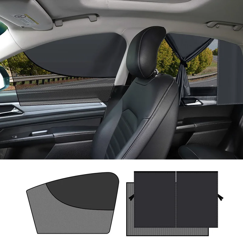 4Pcs/Set Magnetic Car Curtains Window Shade for Side Windows Baby