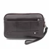High Quality Men's Business Clutch Wallet Real Leather Wrist Money Bags First Layer Cowhide Purse Wallets Cigarette Card Holder 5