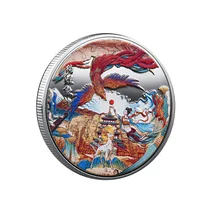 

Phoenix Deer Fairy Souvenir Medal Traditional Chinese Colloction Badge Gift Dunhuang Mogao Grottoes Commemorative Coins