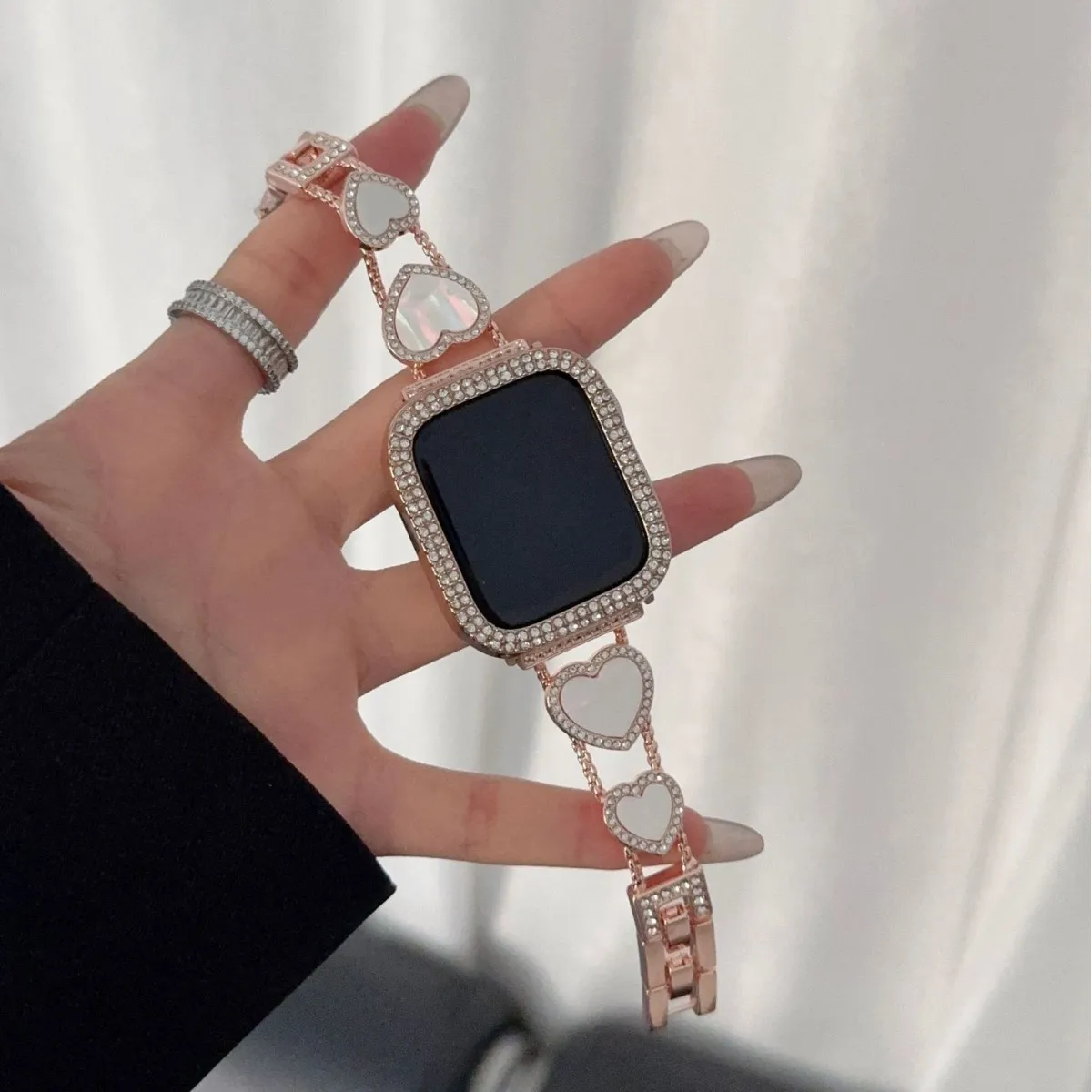 Luxury Heart Diamond Metal Bracelet