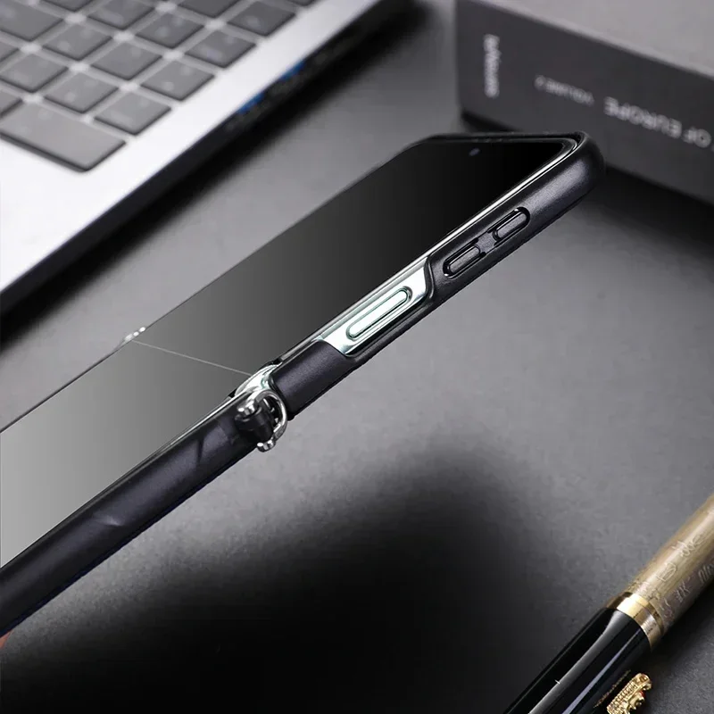 Luxury Litchi PU Leather Magnetic Wireless Charging Case - Shockproof Cover