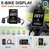 Bafang Protocole UART Instrument d'affichage couleur LCD 36V 48V 52V EKD01 P860ML 500C DZ40 DPC18 SW2-M58 VD18MT BAFANG Hub Motor H400 500W 750W Kits de vélo électrique Kits de conversion de vélo électrique 7
