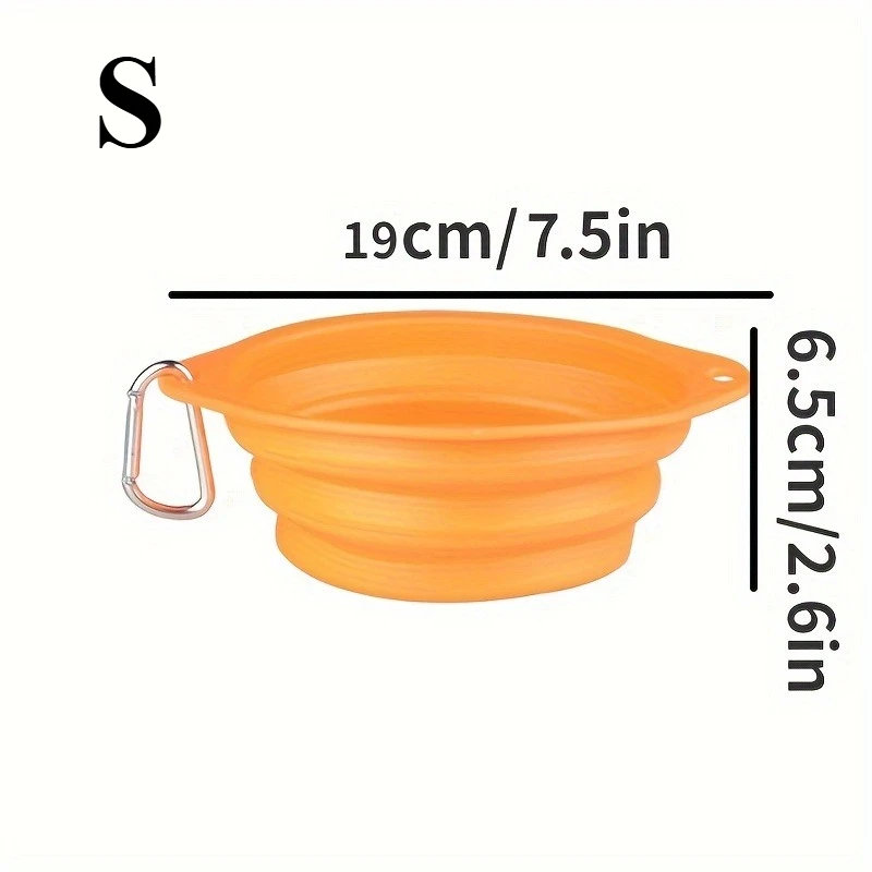 2PCS Portable Silicone Folding Bowl, Heat-resistant Bowl, Solid Color Salad Bowl, Multifunctional Portable Bowl