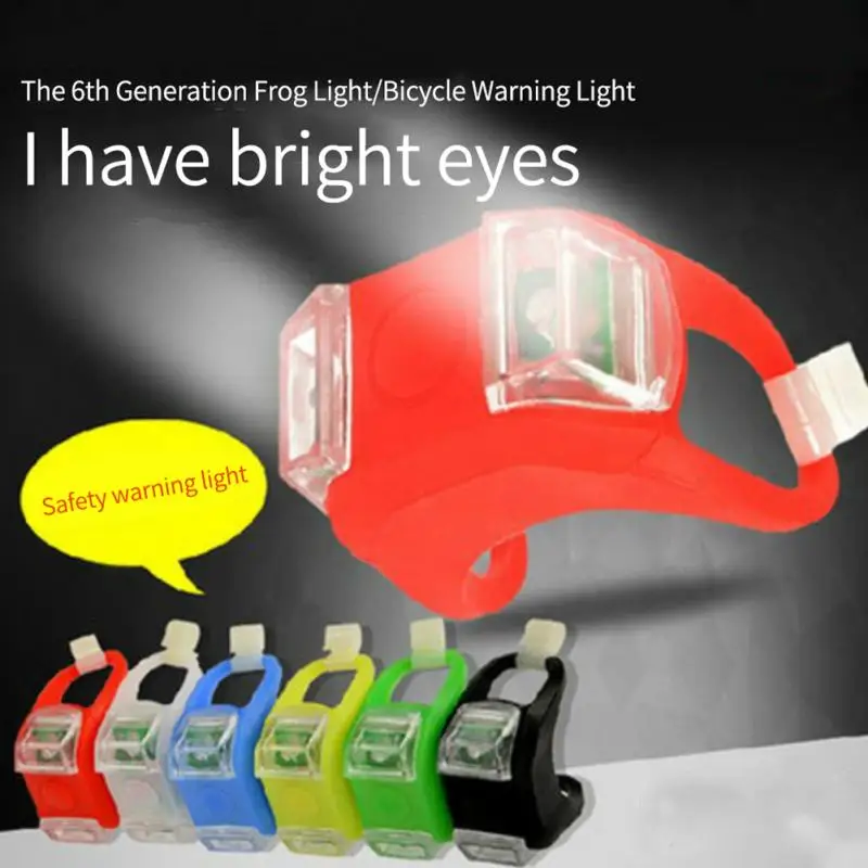 Bicycle Light 6 Generation Frog Light AG10 Battery Silicone Led Bike Warning