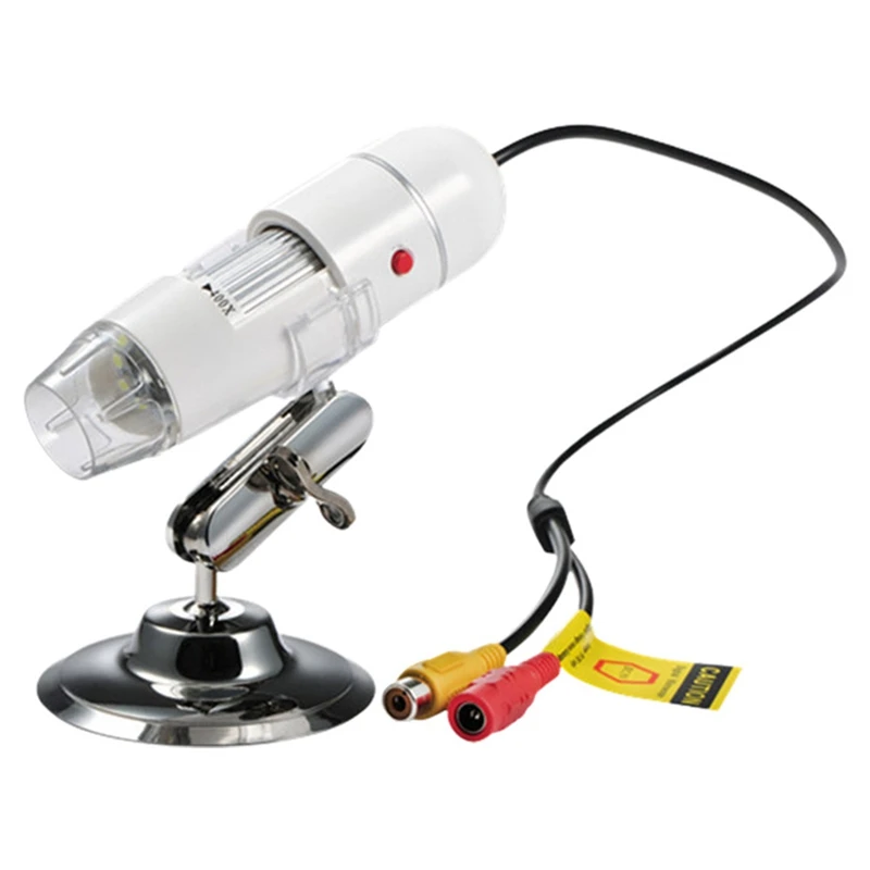 Usb Microscópio Profissional Coms Sensor tv av Interface Microscópio Digital para Eletrônica Eua Plug 400x1000x