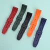 Quality Fluoro Rubber Watch Strap 18mm 19mm 20mm 21mm 22mm 24mm Sport Watchband Black Green Wristband With Quick Release Band 3