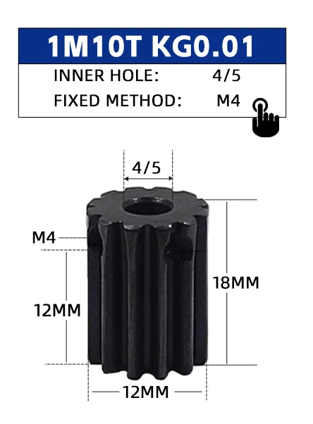 1 Engrenage Droit 1M-120T - Acier à Faible Teneur En Carbone
