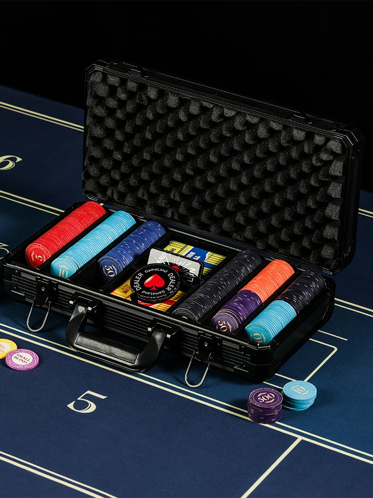 無料配達 Luxury Ceramic Set Chips Poker Hold'em Texas Sculpture ルアー・フライ