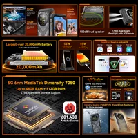【World premiere】Blackview Oscal TANK 1 Rugged SmartPhone 5G MediaTek Dimensity 7050 20000mAh 6.78" 2.4K 120Hz Display NFC 64MP - Image 2