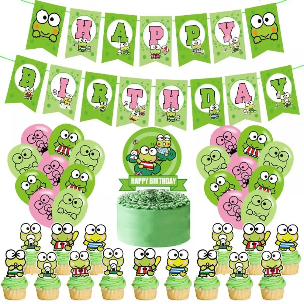 

New Balloon Kawaii Kerokero Keroppi Cute Sanrio Sweet Creative Children Cartoon Birthday Party Decoration Birthday Gift