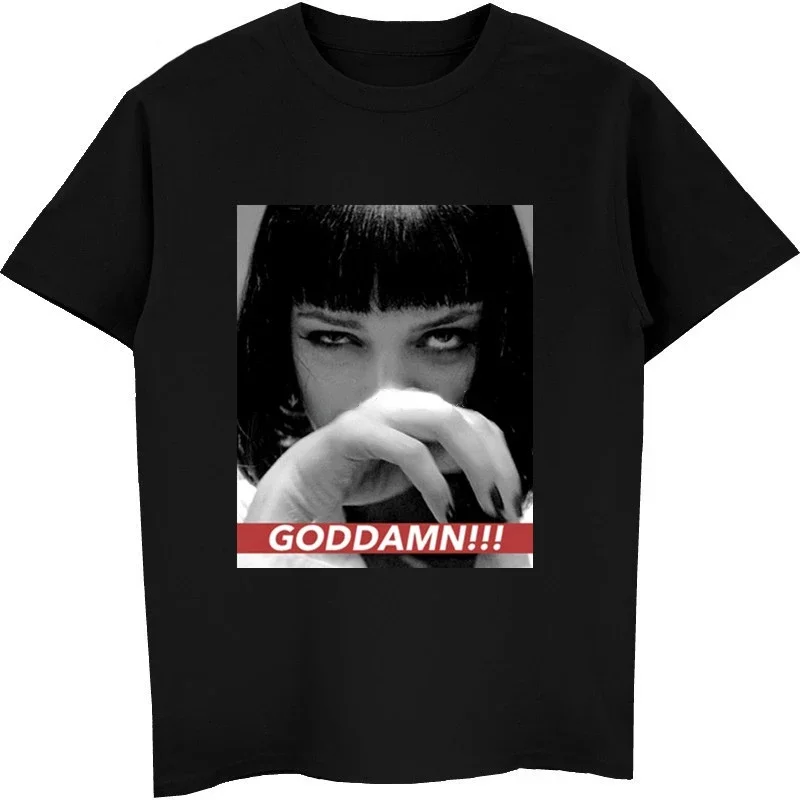 

Mia Wallace Quentin Movie Pulp Fiction T Shirts Summer Men Women Fashion Casual Comfortable Breathable Graphic Tshirts Camisetas