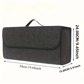 Organizer per Bagagliaio Auto (1 Pezzo): Pieghevole, con Maniglia Ergonomica, per SUV/Sedan/Camion, Tessuto Resistente