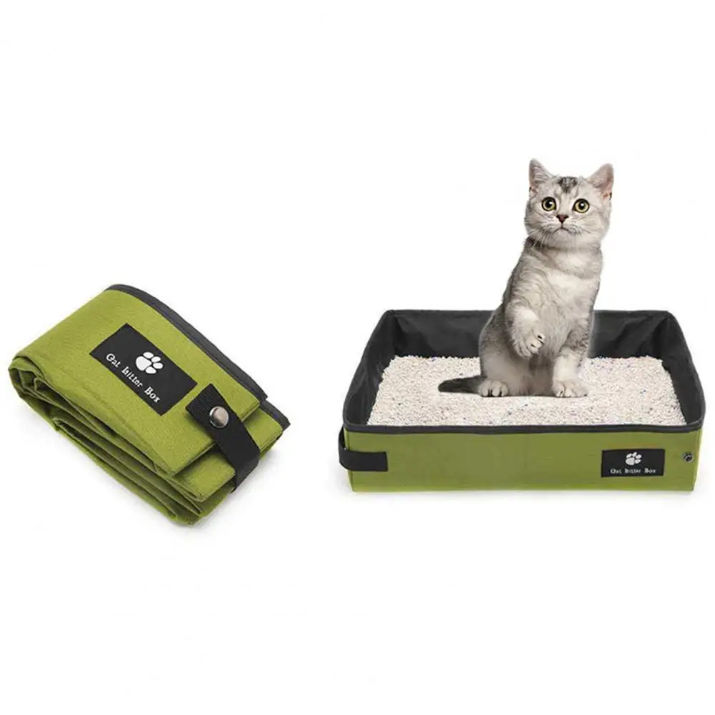

Waterproof Leak-proof Cat Litter Box Portable Cat Litter Box for Easy at Home Outdoor Travel Foldable Collapsible for Small