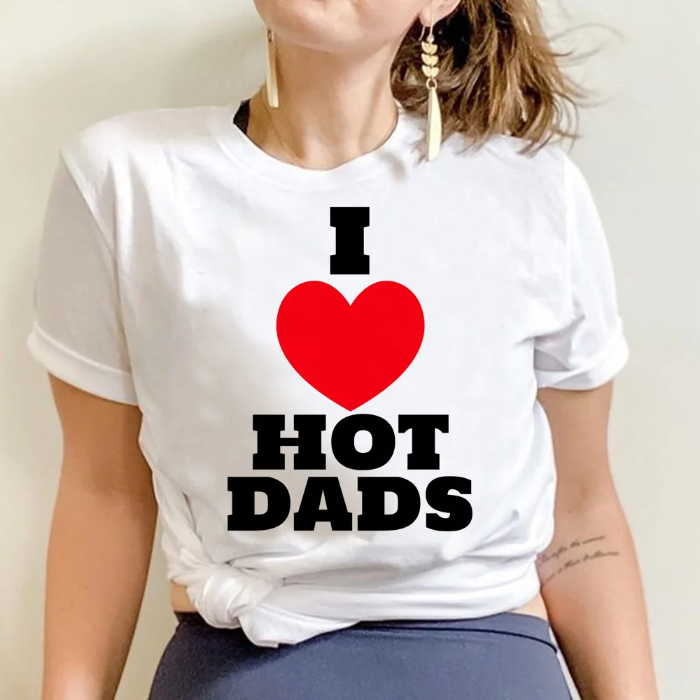 

i love hot dads t-shirts women manga funny graphic t-shirts female streetwear comic Japanese clothes