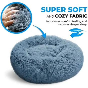Round Plush Pet Bed 1