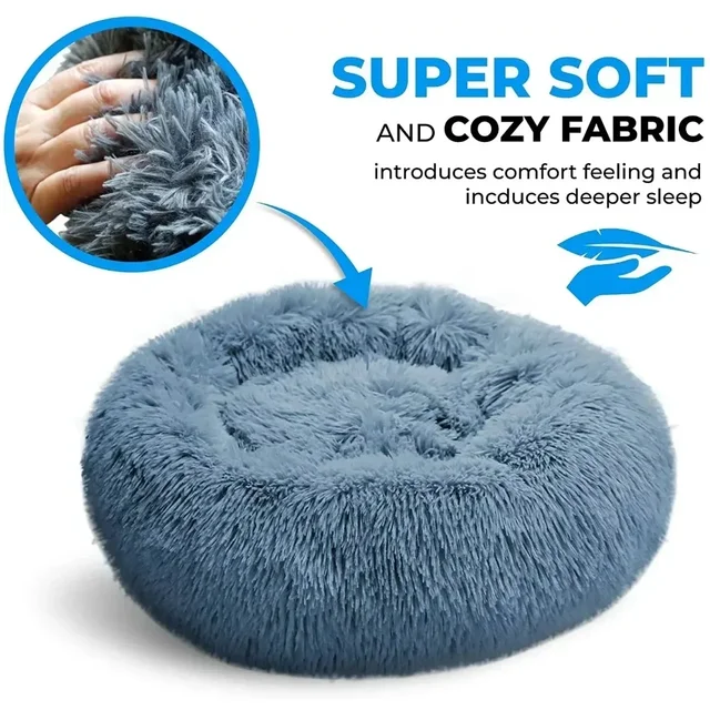 Round Plush Pet Bed 1